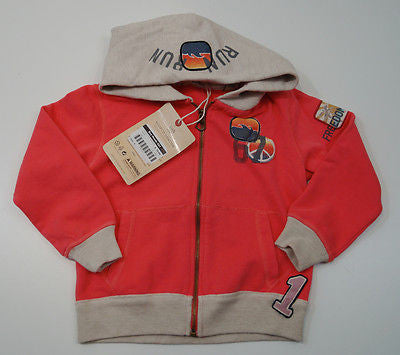 SCOTCH SHRUNK Childrens Neon Pink Orange Beige Hooded Hoodie Sweatshirt Top BNWT