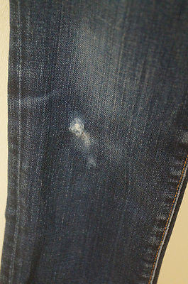 J BRAND Womens Fray Crease Detail Skinny #910 Cut 3172 INK Blue Denim Jeans Sz29
