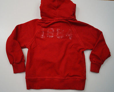 SCOTCH SHRUNK Boys Red Cotton Freedom Motif Hoodie Sweatshirt Sweater Top BNWT