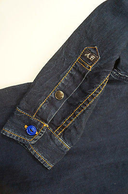 SCOTCH & SODA / SHRUNK Dark Blue Cotton Denim Long Sleeve Casual Shirt Top BNWT