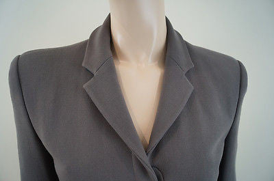 EMPORIO ARMANI Grey Wool Stretch Lined Formal Evening Blazer Jacket IT44 UK12