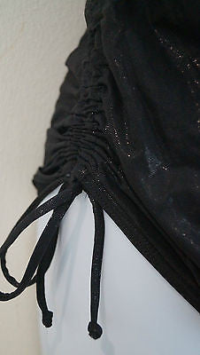 AGENT PROVOCATEUR Swimwear Black Sparkle Ruched Halter Neck Swimsuit Costume SzM