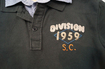 SCOTCH SHRUNK Boys Charcoal Grey Polo & Long Sleeve Collared Blue Shirt Top BNWT