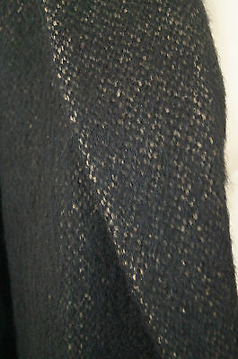 VANESSA BRUNO Brown & Black Wool Alpaca Mohair Single Breasted Winter Coat 40 12