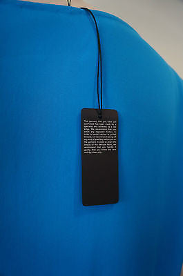 JOSEPH Royal Blue & Green Silk Sleeveless Asymmetric Hemline Dress 40 UK12 BNWT