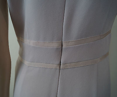 JOSEPH Pale Pink MARTA V Neck Sleeveless Pleat Formal Evening Dress 40 UK12