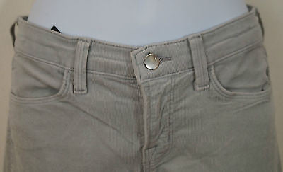 J BRAND Pale Grey Cotton SILVERDUST 624R517 Skinny Cord Corduroy Trousers Sz:26