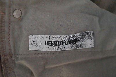 HELMUT LANG Grey Beige Stretch Cotton Distressed Skinny Leg Trousers Jeans Sz:29