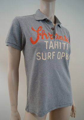 SCOTCH SHRUNK Boys Pale Grey Tahiti Surf Short Sleeve Polo Shirt Top BNWT