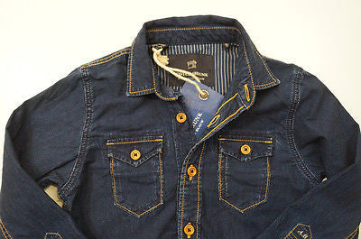SCOTCH & SODA / SHRUNK Dark Blue Cotton Denim Long Sleeve Casual Shirt Top BNWT