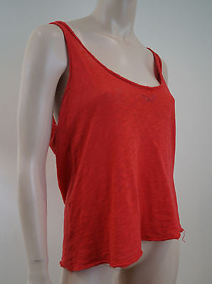 ZADIG & VOLTAIRE Red Cotton Glitter Butterfly Sleeveless Vest Tank Top Sz:M