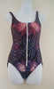 WE ARE HANDSOME Limited Edition Purple Pink Zipper Swimsuit Bathing Costume Sz:M