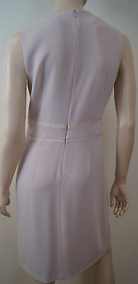 JOSEPH Pale Pink MARTA V Neck Sleeveless Pleat Formal Evening Dress 40 UK12