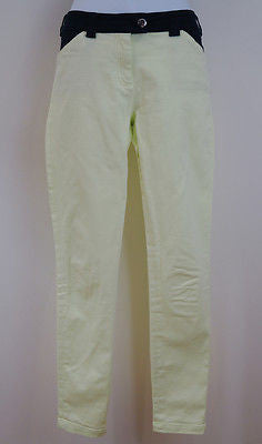 ANNE FONTAINE White Cotton Blend HECTOR Lace Tapered Trousers Pants F44 UK16