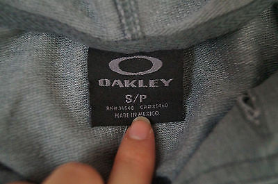 OAKLEY Grey Cotton Blend Hoodie Long Sleeve Hooded Sweater Top Sz: S/P BNWT