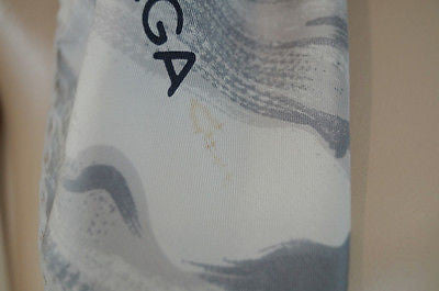 BALENCIAGA Pink & Grey 100% Silk Spiral Print Branded Handkerchief Scarf