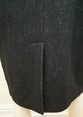 VANESSA BRUNO Brown & Black Wool Alpaca Mohair Single Breasted Winter Coat 40 12