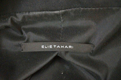 ELIE TAHARI Black Wool Stretch Lined Formal Blazer Jacket US8; UK12