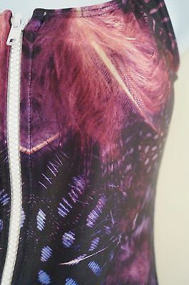 WE ARE HANDSOME Limited Edition Purple Pink Zipper Swimsuit Bathing Costume Sz:M