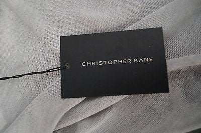 CHRISTOPHER KANE RUNWAY Grey Black Pink Floral Silk Long Sleeve Cardigan M BNWT