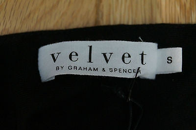 VELVET Graham & Spencer Black Faux Leather & Fabric Panelled Evening Dress BNWT