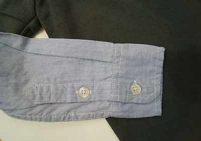 SCOTCH SHRUNK Boys Charcoal Grey Polo & Long Sleeve Collared Blue Shirt Top BNWT
