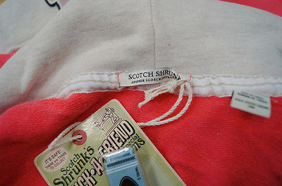 SCOTCH SHRUNK Childrens Neon Pink Orange Beige Hooded Hoodie Sweatshirt Top BNWT