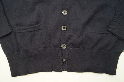 SCOTCH SHRUNK Boy's Midnight Navy Blue Knitted Cotton V Neck Cardigan Top BNWT