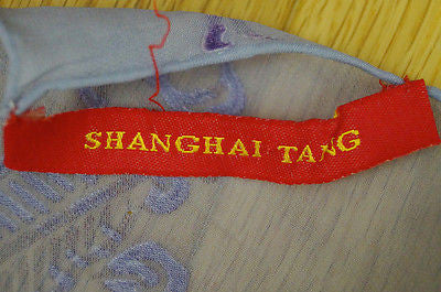 SHANGHAI TANG Lilac 100% Silk Multi Colour Branded Handkerchief Scarf