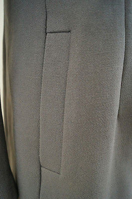 EMPORIO ARMANI Grey Wool Stretch Lined Formal Evening Blazer Jacket IT44 UK12