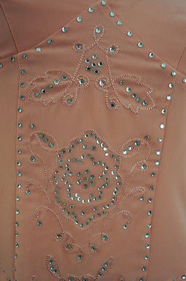 ELEMENTS AMANDA WAKELEY Peachy Pink Diamante & Pleat Sleeveless Evening Top UK8