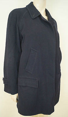 BURBERRY VINTAGE Ladies Black Wool & Alpaca Blend Lined Classic Winter Coat 10