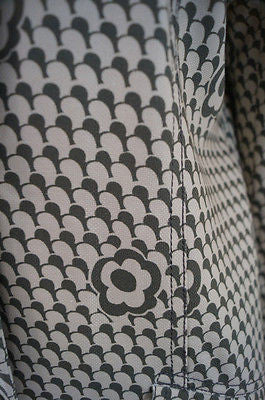 BARBARA BUI Beige Grey 100% Cotton Floral Geometric Print Silk Lined Jacket 40