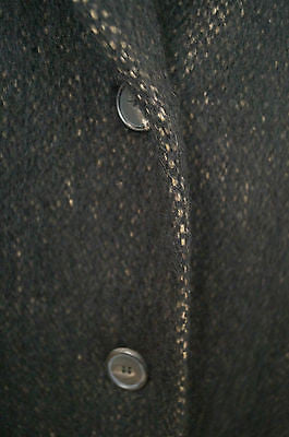 VANESSA BRUNO Brown & Black Wool Alpaca Mohair Single Breasted Winter Coat 40 12