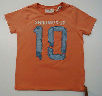 SCOTCH SHRUNK Boys Orange 100% Cotton Short Sleeve T-Shirt Tee Top BNWT