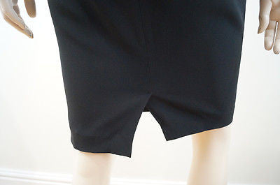 EMPORIO ARMANI Black Panelled Formal Short Lined Pencil Skirt IT40; UK10