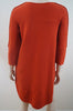 3.1 PHILLIP LIM Deep Orange Wool 3/4 Sleeve Lined Shift Mini Dress US10; UK14