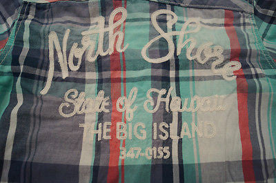 SCOTCH SHRUNK Green Hawaii Embroidery Checked Tartan Short Sleeve Shirt BNWT