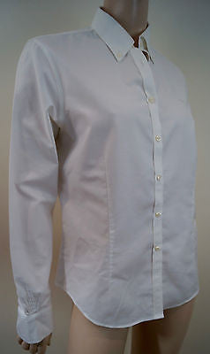 BROOKS BROTHERS White Supima Cotton Button Collar Formal Shirt Blouse Top UK10