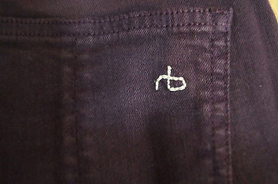 RAG & BONE Ladies Burgundy Skinny Leg Leggings Trousers Jeans Sz29