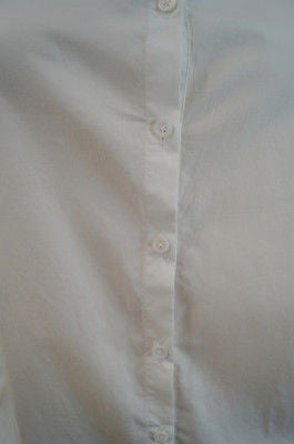 JOSEPH White Cotton Stretch Long Sleeve Collared Blouse Shirt Top Sz:44 UK16