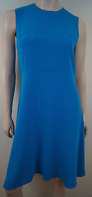 JOSEPH Royal Blue Round Neck Sleeveless Panelled A-Line Dress Sz:42 UK14