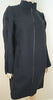 MARNI Midnight Navy Black 100% Virgin Wool Raw Edges Zip Front Coat IT40 UK10
