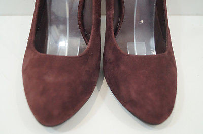 ASH Prune Kid Suede Caprice High Heel Rubber Sole Court Shoes EU38; UK5