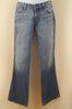 7 FOR ALL MANKIND Womens Blue Denim Faded & Crease Detail Bootcut Jeans Sz 28