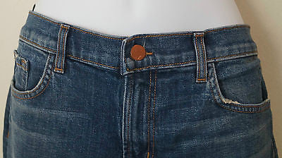 J BRAND Women's Blue Faded Cotton Blend Denim Long Length Casual Shorts Sz:M