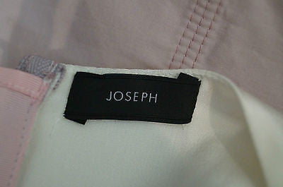 JOSEPH Lilac Pink & Cream Cotton Poplin Stretch DONNA Sleeveless Dress 42 UK14