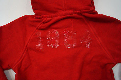 SCOTCH SHRUNK Boys Red Cotton Freedom Motif Hoodie Sweatshirt Sweater Top BNWT
