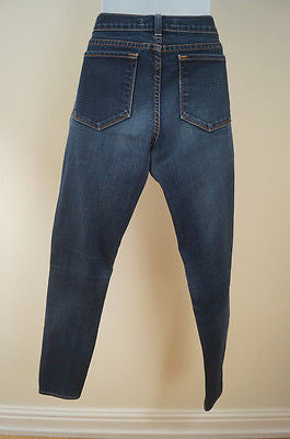 J BRAND Womens Fray Crease Detail Skinny #910 Cut 3172 INK Blue Denim Jeans Sz29