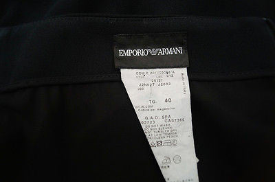 EMPORIO ARMANI Black Panelled Formal Short Lined Pencil Skirt IT40; UK10